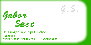 gabor spet business card